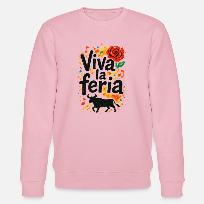 Viva la feria – Baskische Traditionen - Stanley/Stella Unisex Bio-Sweatshirt CHANGER - Hellrosa
