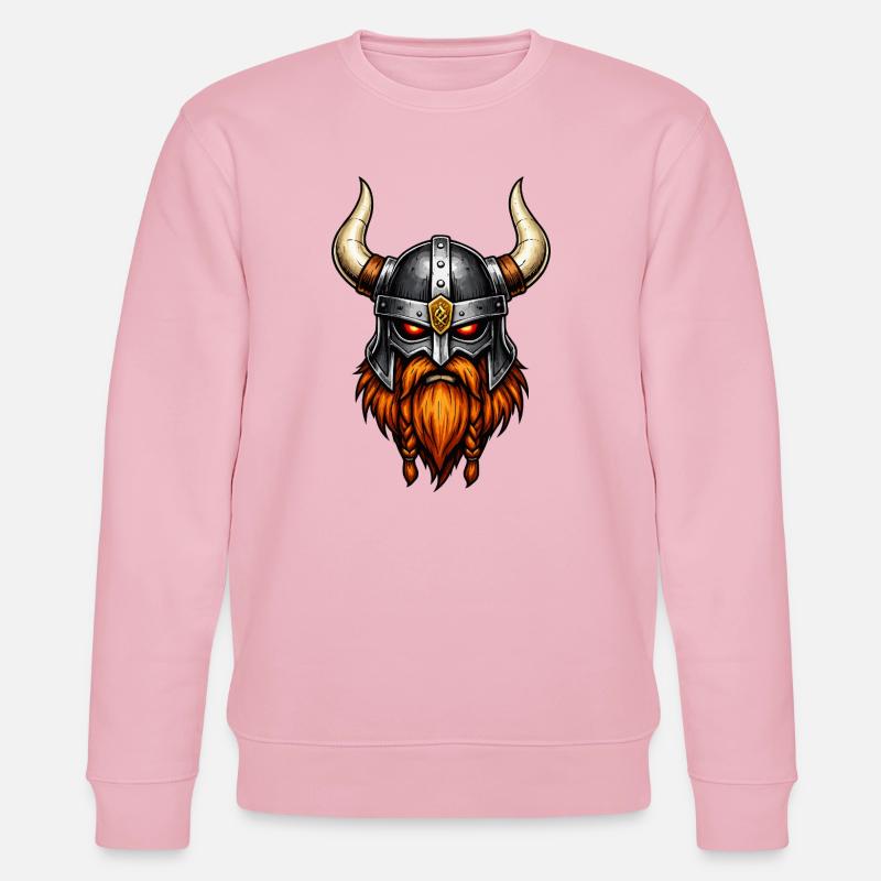 Wikinger Krieger Helm - Stanley/Stella Unisex Bio-Sweatshirt CHANGER  - Hellrosa