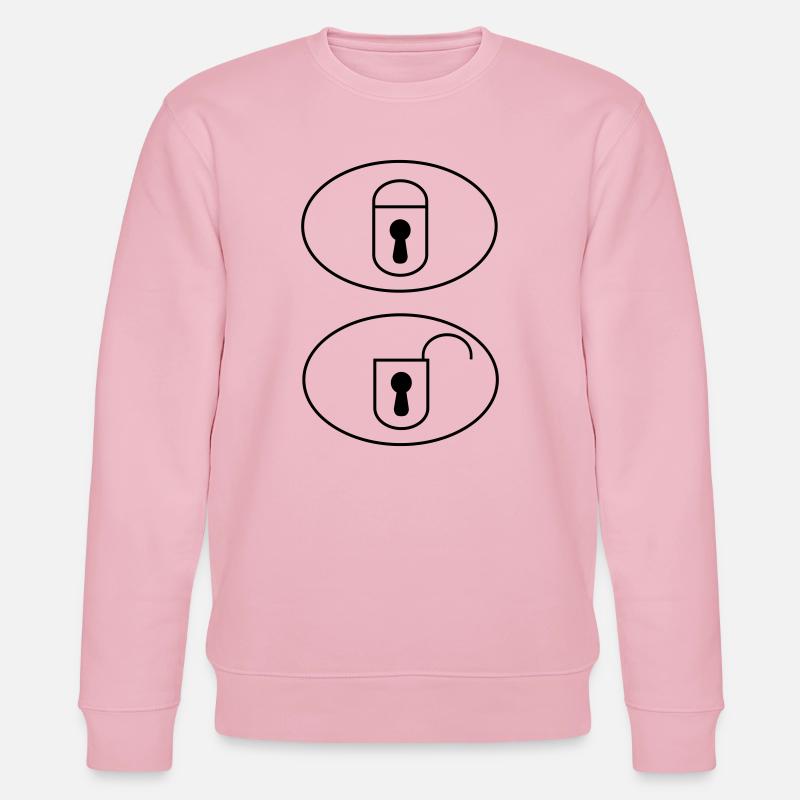 Auto-Fernbedientasten - Stanley/Stella Unisex Bio-Sweatshirt CHANGER  - Hellrosa