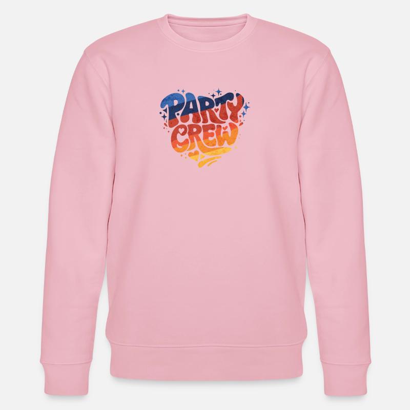 Party Crew Herz Gradient - Stanley/Stella Unisex Bio-Sweatshirt CHANGER  - Hellrosa
