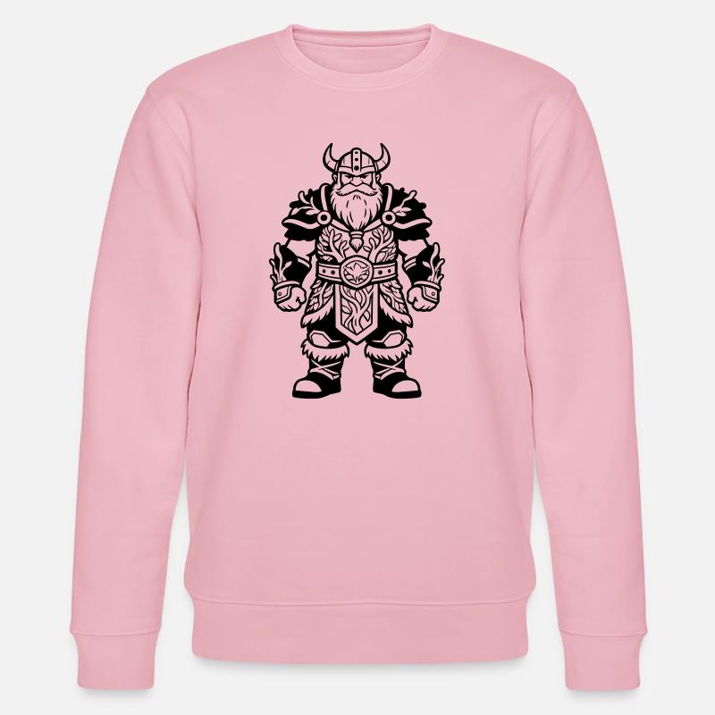 Zwerg mit Rüstung - Stanley/Stella Unisex Bio-Sweatshirt CHANGER  - Hellrosa
