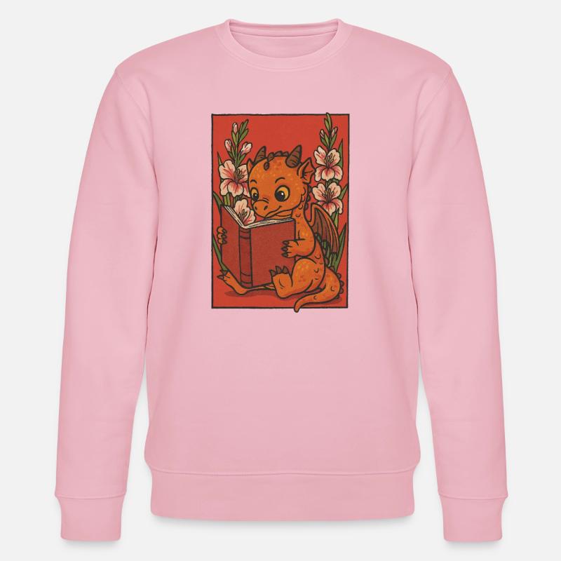 Drachenlesen im Blumengarten - Stanley/Stella Unisex Bio-Sweatshirt CHANGER  - Hellrosa