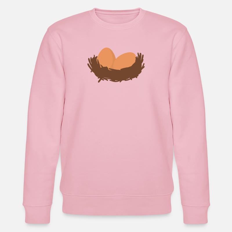 Eggs Nest Egg Easter - Stanley/Stella CHANGER Unisex Organic Sweatshirt - cotton pink