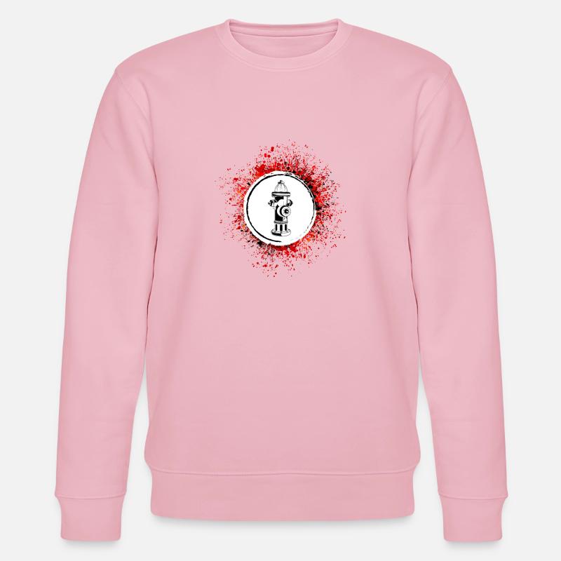 Fire Hydrant Icon Fire Brigade - Stanley/Stella CHANGER Unisex Organic Sweatshirt - cotton pink