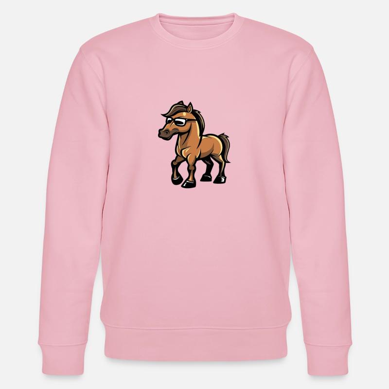 Pferd Cool Comic - Stanley/Stella Unisex Bio-Sweatshirt CHANGER  - Hellrosa
