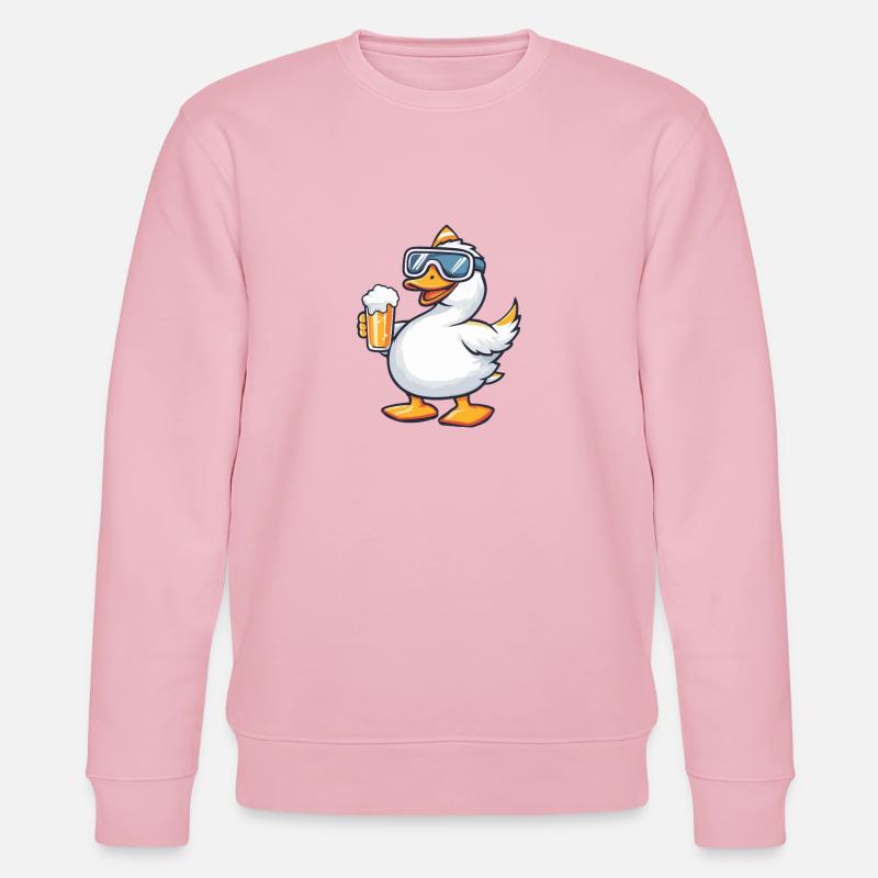 Gans Apres Ski Bier Comic - Stanley/Stella Unisex Bio-Sweatshirt CHANGER  - Hellrosa