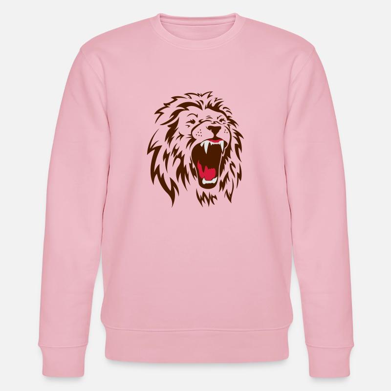Angry Lion - Stanley/Stella Unisex Bio-Sweatshirt CHANGER  - Hellrosa