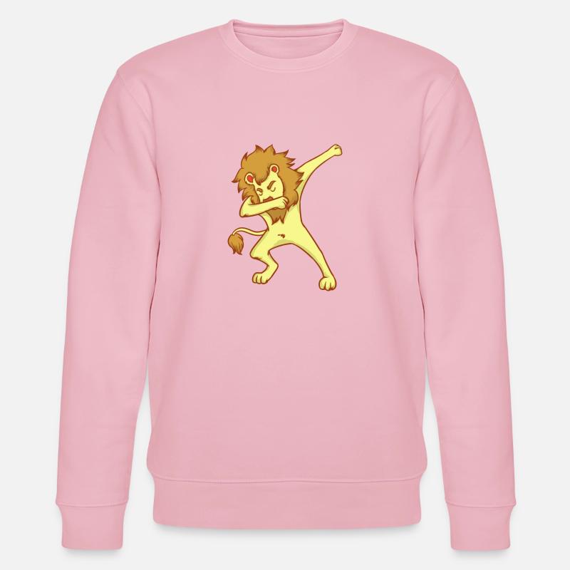 DAB Löwe - tanzen - Geschenk - Stanley/Stella Unisex Bio-Sweatshirt CHANGER  - Hellrosa