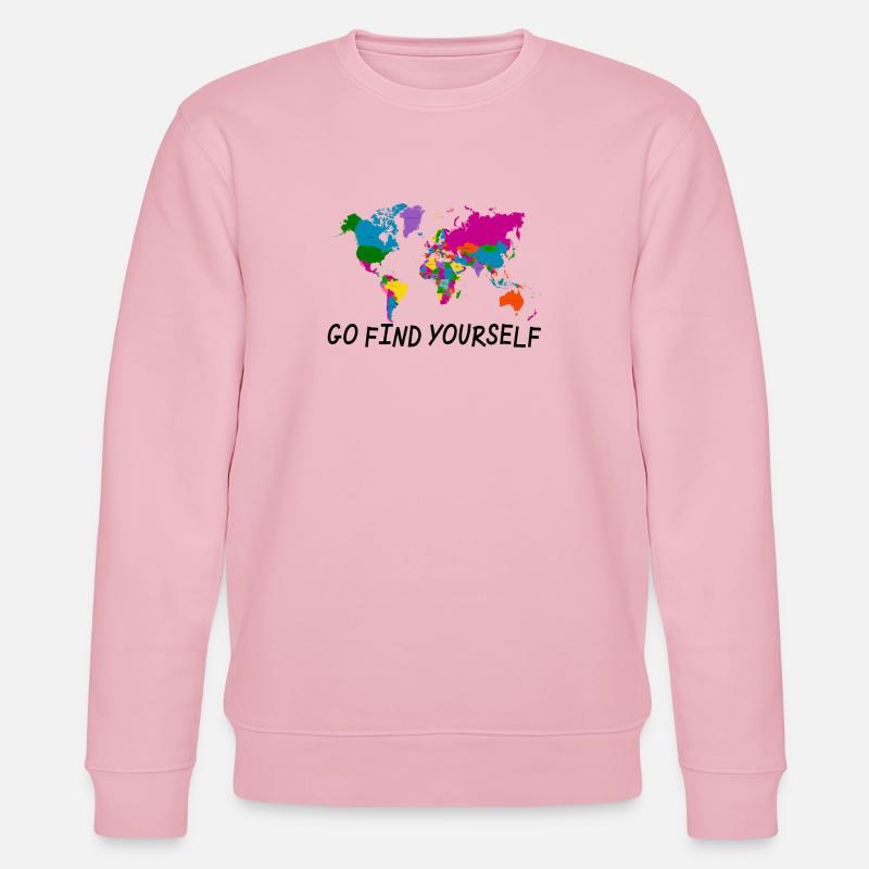 Go find yourself - Stanley/Stella Unisex Bio-Sweatshirt CHANGER  - Hellrosa
