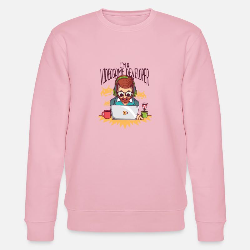 Video Game Developer - Videogame Developer - Stanley/Stella CHANGER Unisex Organic Sweatshirt - cotton pink
