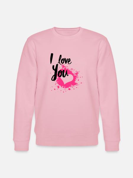 I Love You - Felpa ecologica unisex CHANGER di Stanley/Stella - rosa chiaro