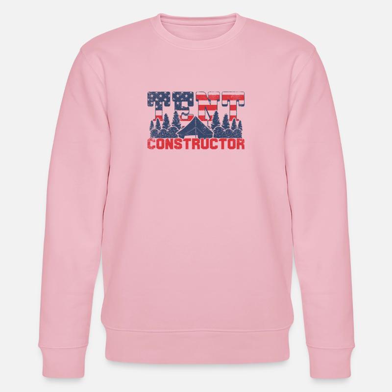 Tent constructor - Stanley/Stella Unisex Bio-Sweatshirt CHANGER  - Hellrosa