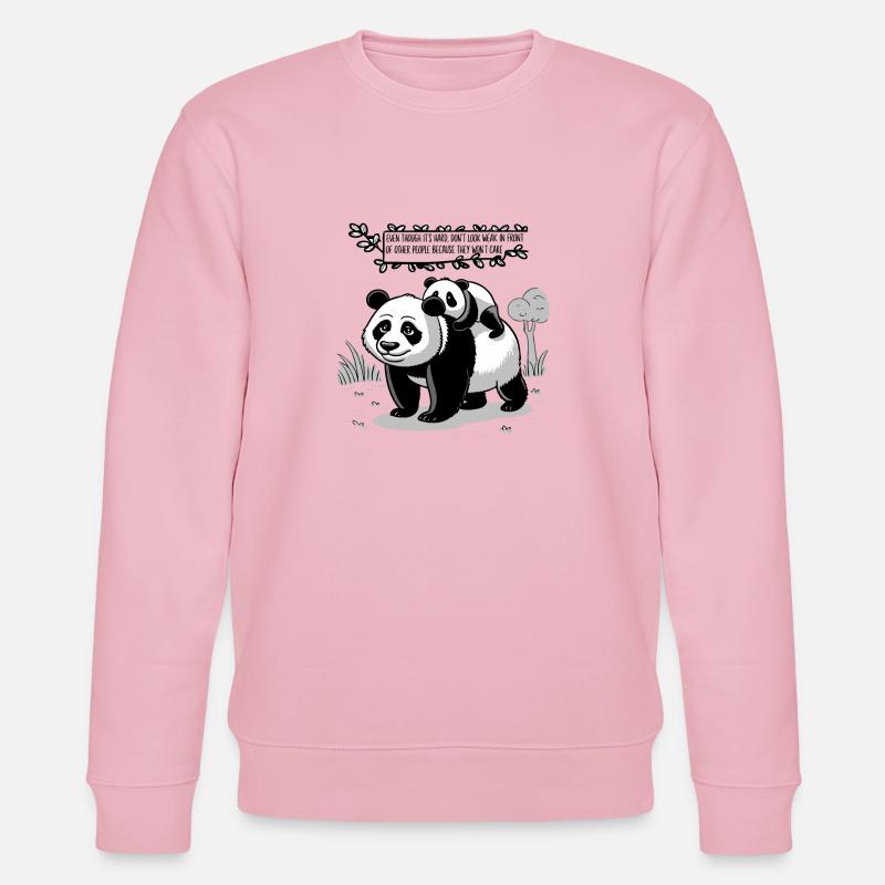 N’AYEZ PAS L’AIR FAIBLE - Sweat bio CHANGER Stanley/Stella Unisexe - rose pâle