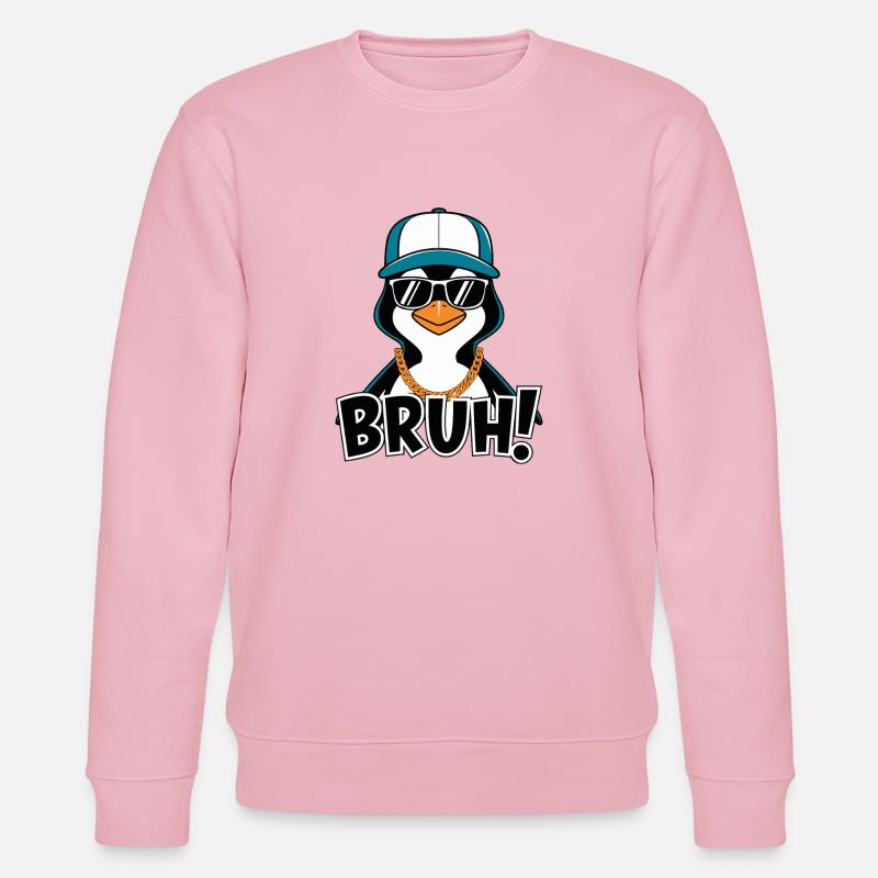 PINGUINS BRUH - Stanley/Stella Unisex Bio-Sweatshirt CHANGER  - Hellrosa