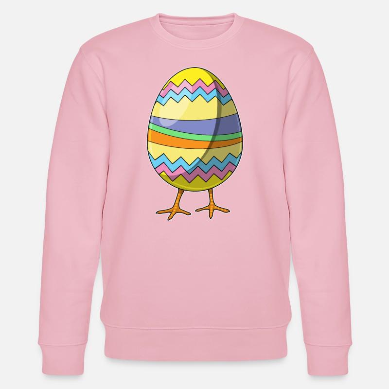 Poussin oeuf de Pâques - Sweat bio CHANGER Stanley/Stella Unisexe - rose pâle
