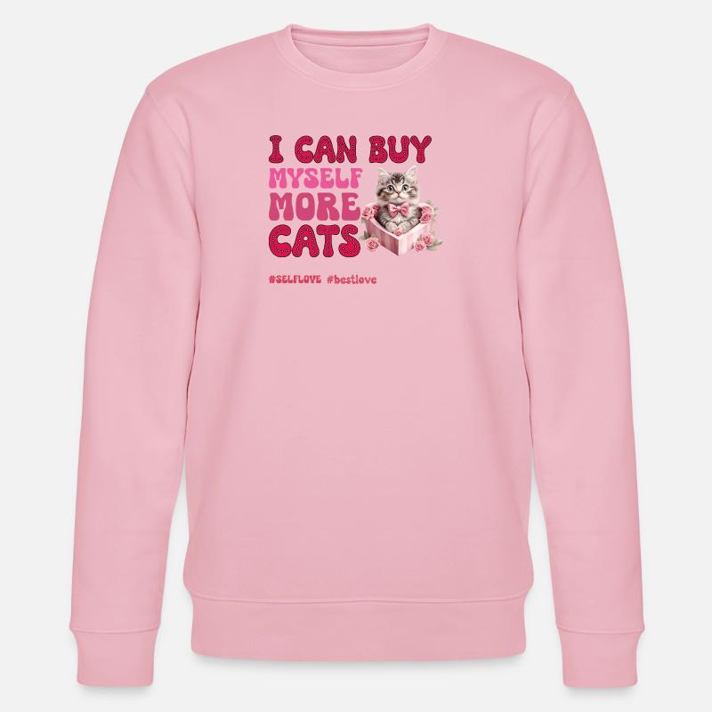 Chat de la Saint-Valentin - Sweat bio CHANGER Stanley/Stella Unisexe - rose pâle