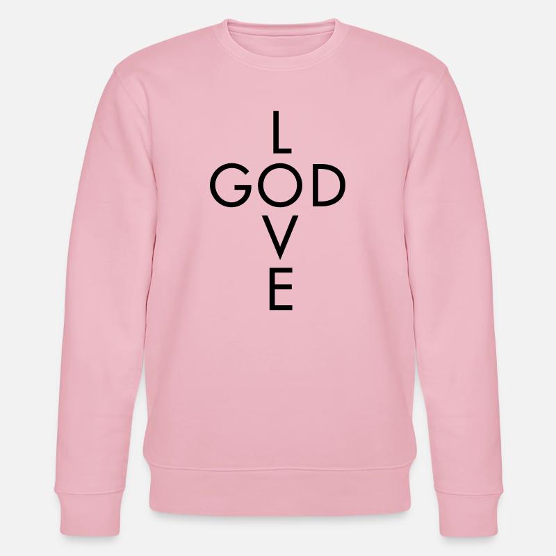 Liebe Gott - Stanley/Stella Unisex Bio-Sweatshirt CHANGER  - Hellrosa