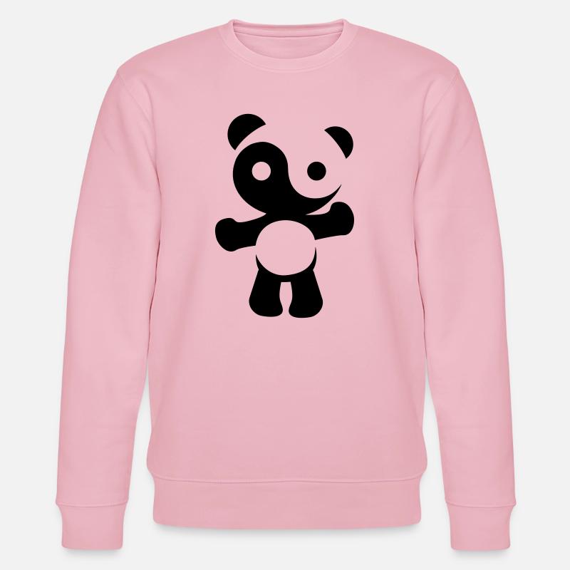 panda teddy yinyang - Stanley/Stella Unisex Bio-Sweatshirt CHANGER  - Hellrosa