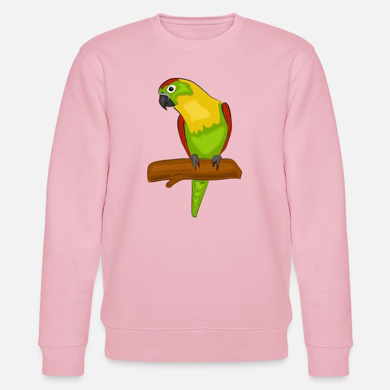 Papagei Vogel Exotisch Bunt - Stanley/Stella Unisex Bio-Sweatshirt CHANGER  - Hellrosa