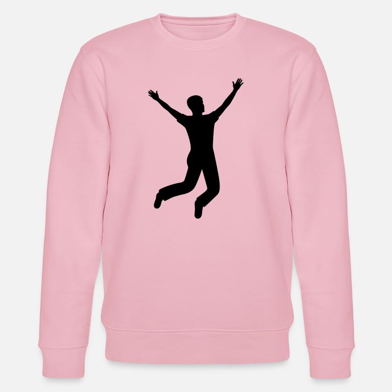 Freudensprung machen - Stanley/Stella Unisex Bio-Sweatshirt CHANGER  - Hellrosa