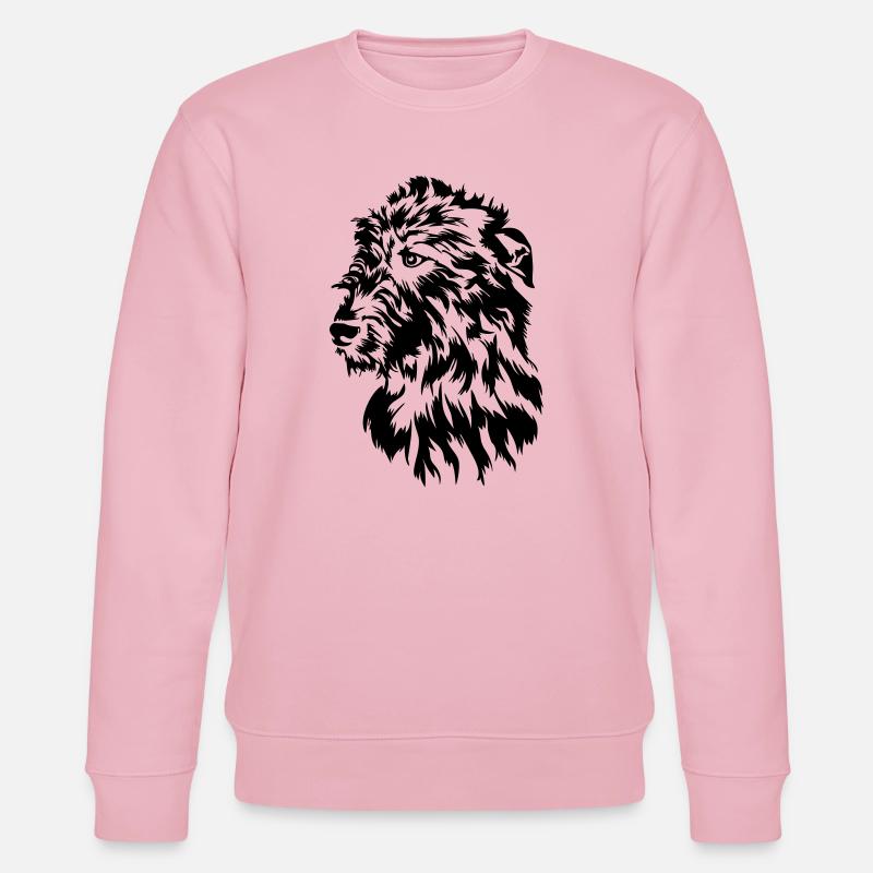 Irish Wolfhound Kopf - Stanley/Stella Unisex Bio-Sweatshirt CHANGER  - Hellrosa