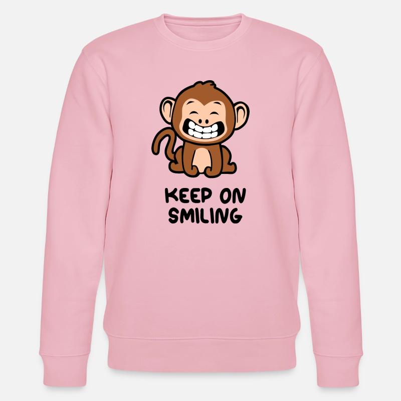 Keep on smiling singe - Sweat bio CHANGER Stanley/Stella Unisexe - rose pâle