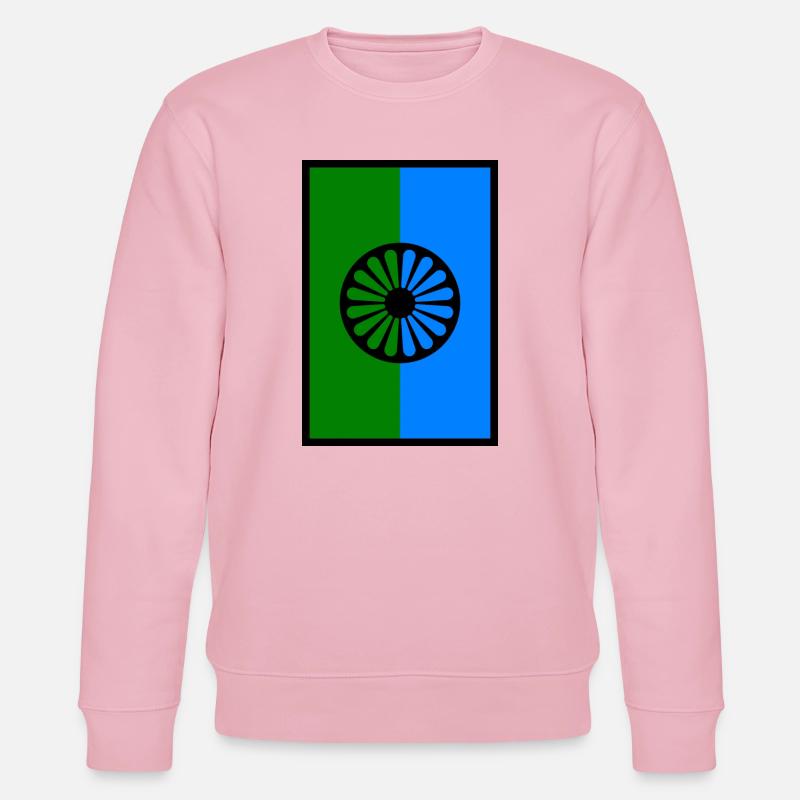 115552801 188819732 Drapeau rom 1 - Sweat bio CHANGER Stanley/Stella Unisexe - rose pâle
