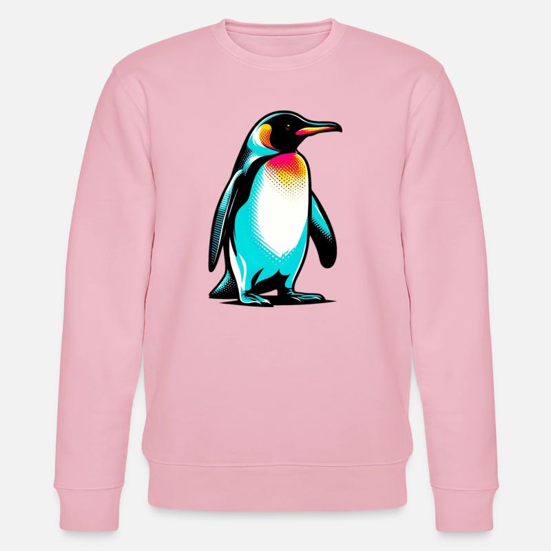 Pinguin - Stanley/Stella Unisex Bio-Sweatshirt CHANGER  - Hellrosa