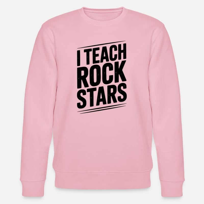 Ich unterrichte Rockstars - Stanley/Stella Unisex Bio-Sweatshirt CHANGER  - Hellrosa
