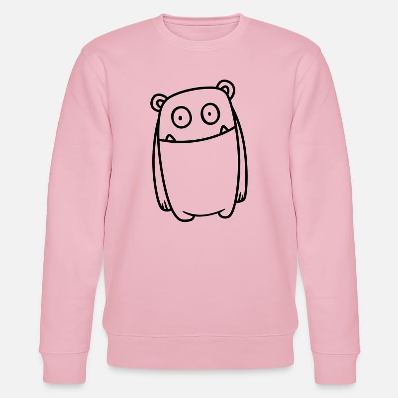 Monster Cheerful – Funny Kawaii Comic Design - Stanley/Stella CHANGER Unisex Organic Sweatshirt - cotton pink