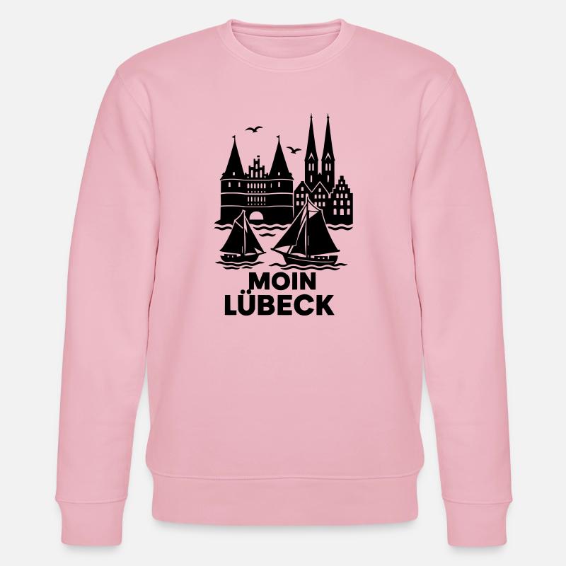 Lübeck Silhouette Moin - Stanley/Stella Unisex Bio-Sweatshirt CHANGER  - Hellrosa