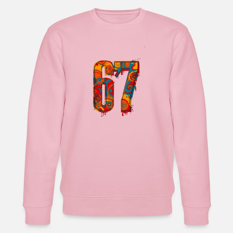 Psychedelic 67 Digits - Stanley/Stella Unisex Bio-Sweatshirt CHANGER  - Hellrosa