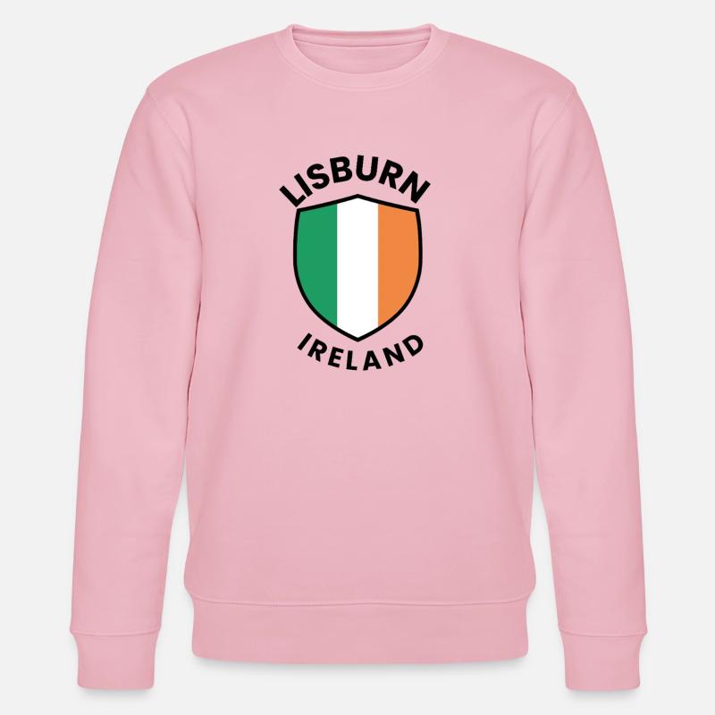 Drapeau d’Irlande de Lisburn - Sweat bio CHANGER Stanley/Stella Unisexe - rose pâle