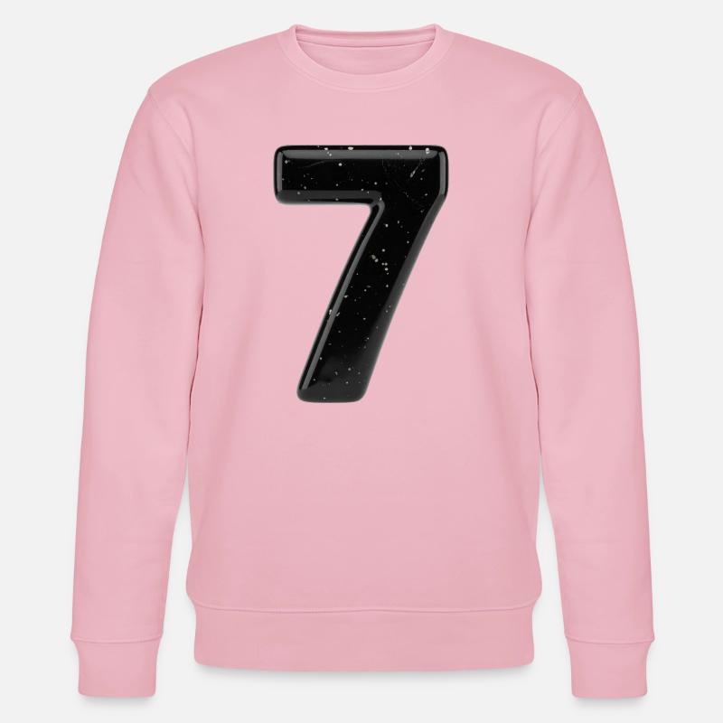 Schwarze Sieben Sternensprenkel - Stanley/Stella Unisex Bio-Sweatshirt CHANGER  - Hellrosa