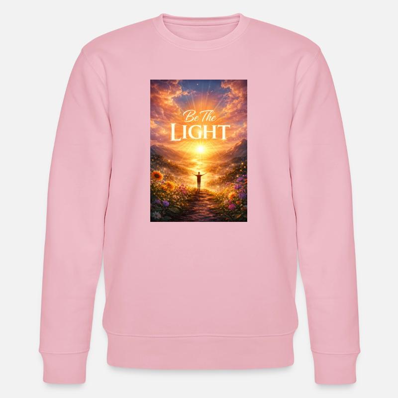 Sei das Licht bei Sonnenaufgang - Stanley/Stella Unisex Bio-Sweatshirt CHANGER  - Hellrosa