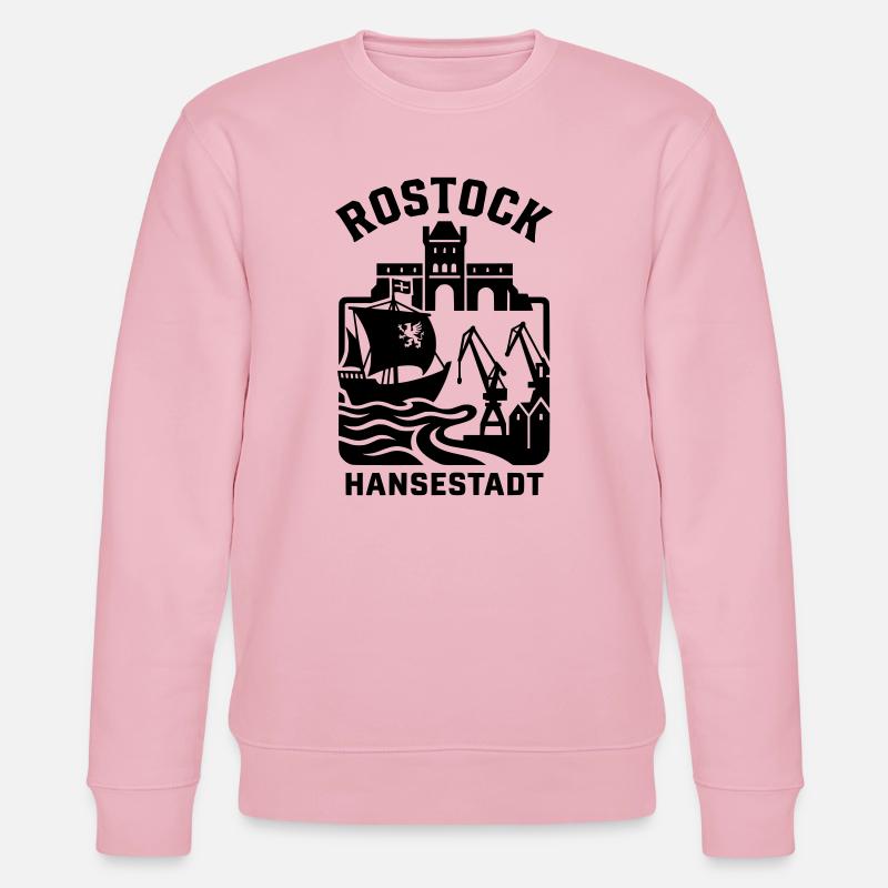 Rostock Hansestadt - Stanley/Stella Unisex Bio-Sweatshirt CHANGER  - Hellrosa