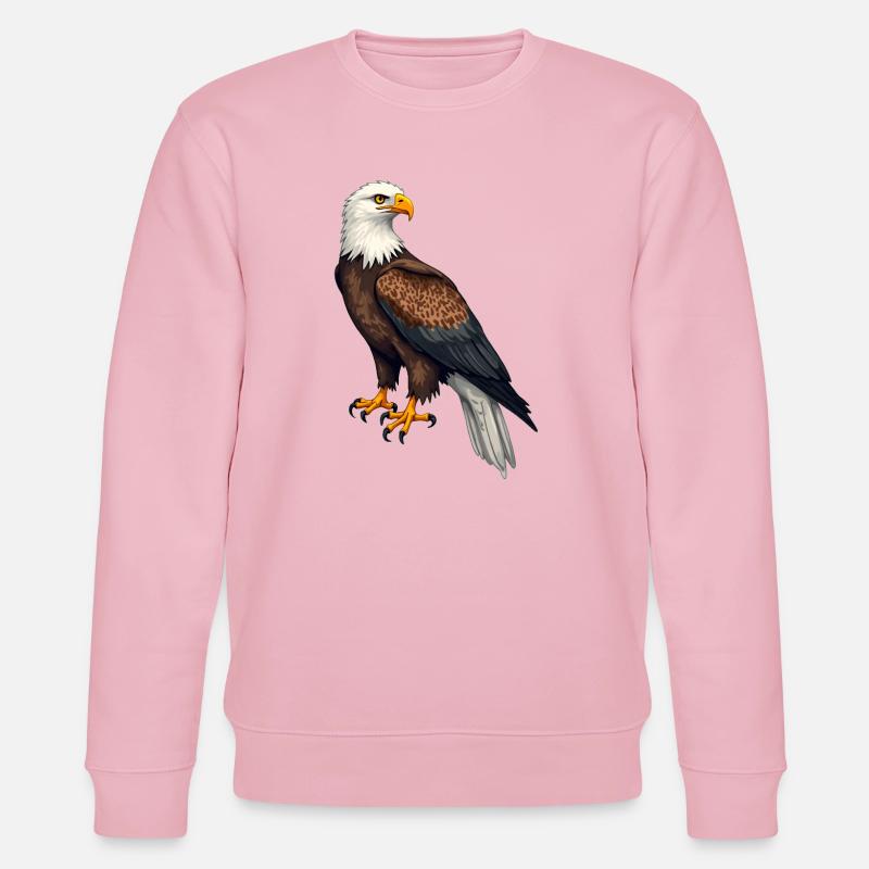 Bald eagle - Stanley/Stella CHANGER Unisex Organic Sweatshirt - cotton pink