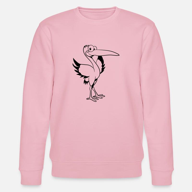 storch witzig comic - Stanley/Stella Unisex Bio-Sweatshirt CHANGER  - Hellrosa