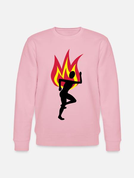 Jogger fire flame - Stanley/Stella CHANGER Unisex Organic Sweatshirt - cotton pink