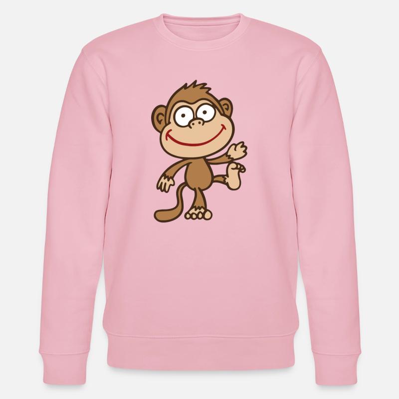Affe - Stanley/Stella Unisex Bio-Sweatshirt CHANGER  - Hellrosa