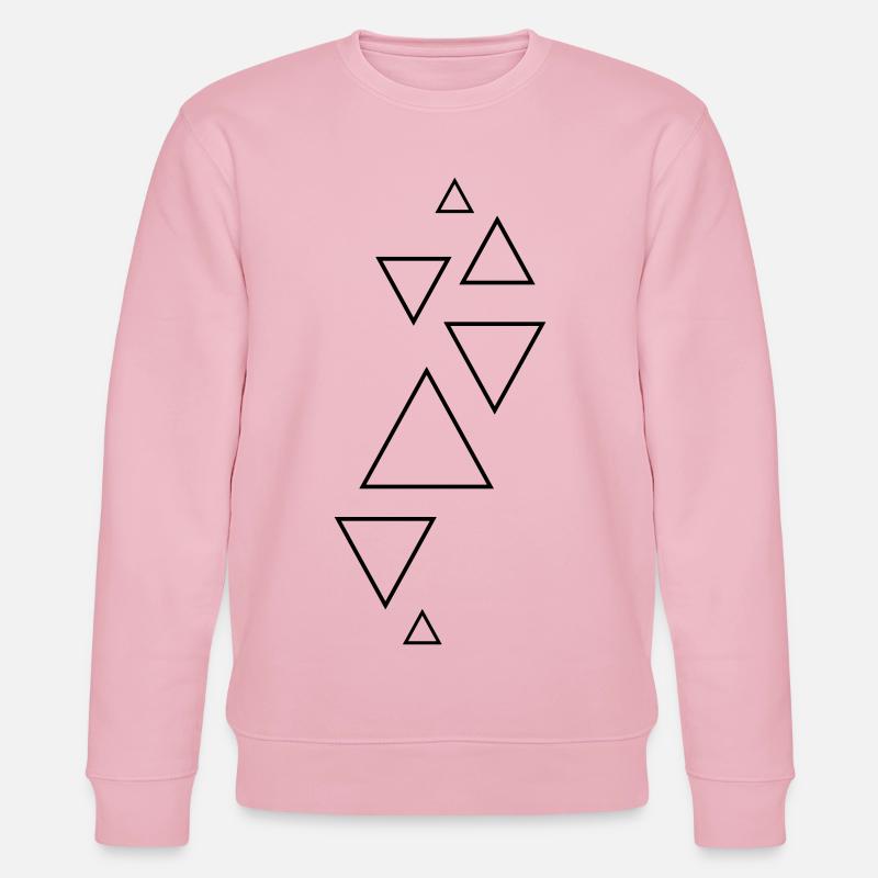 triangles formes hipster - Sweat bio CHANGER Stanley/Stella Unisexe - rose pâle