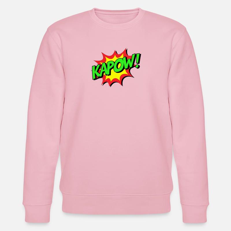 KAPOW Explosion de la bande dessinée - Sweat bio CHANGER Stanley/Stella Unisexe - rose pâle