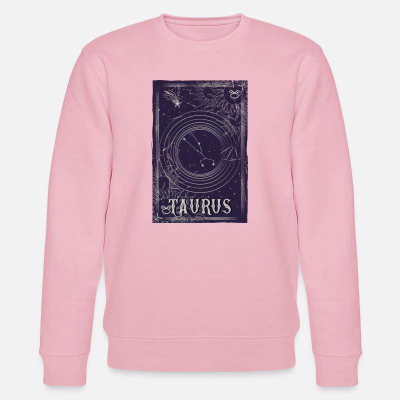 Taurus Constellation Orbit Design - Stanley/Stella CHANGER Unisex Organic Sweatshirt - cotton pink