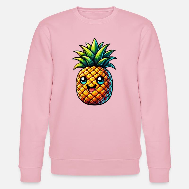 Ananas - Stanley/Stella Unisex Bio-Sweatshirt CHANGER  - Hellrosa