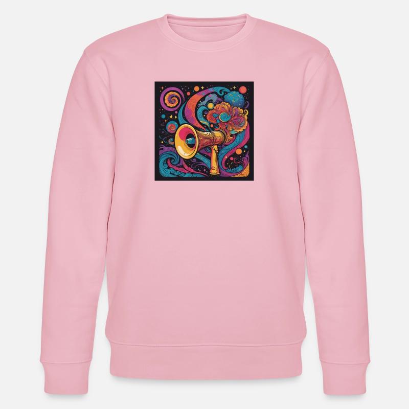 Exploration psychédélique avec haut-parleur spatial - Sweat bio CHANGER Stanley/Stella Unisexe - rose pâle