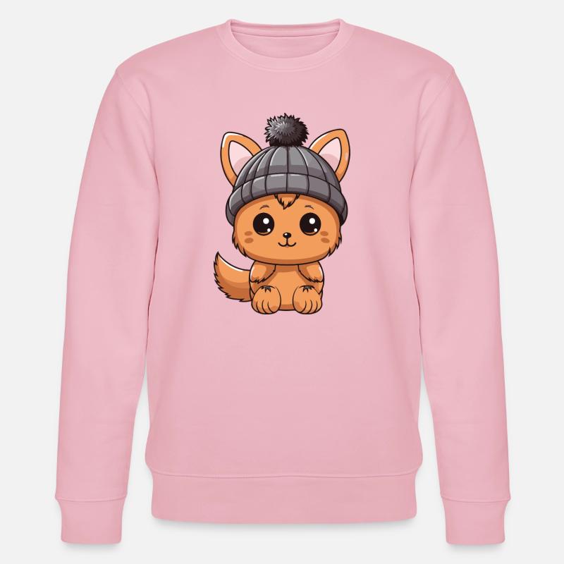 Eichhörnchen Winter Tier Baby Comic - Stanley/Stella Unisex Bio-Sweatshirt CHANGER  - Hellrosa