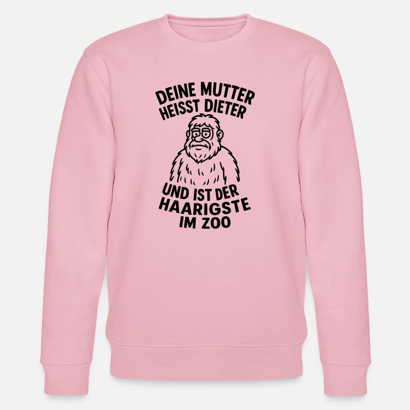 deine mudda dieter haarig - Stanley/Stella Unisex Bio-Sweatshirt CHANGER  - Hellrosa