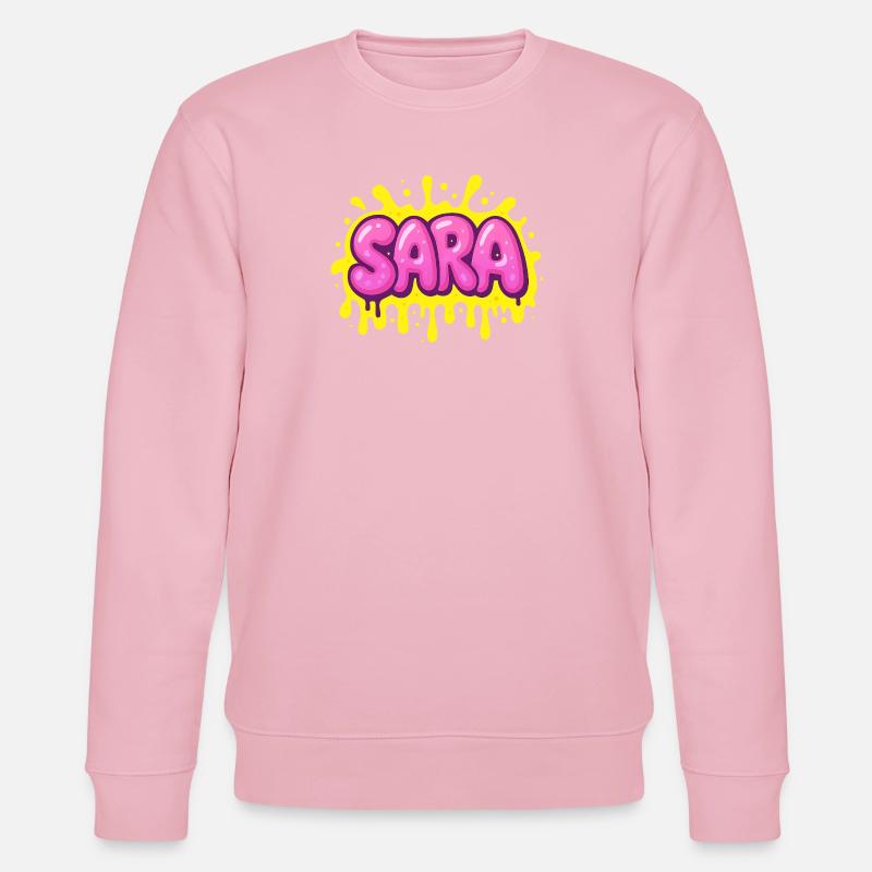 Graffiti SARA Name Gift Ideal druckbar - Stanley/Stella Unisex Bio-Sweatshirt CHANGER  - Hellrosa