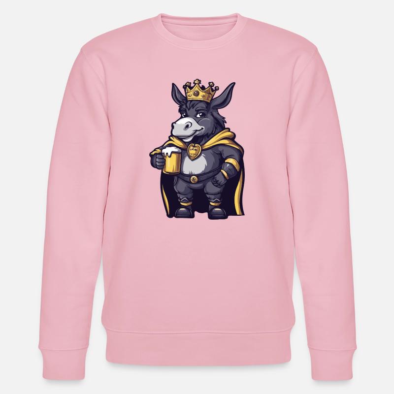 Esel Bier König - Stanley/Stella Unisex Bio-Sweatshirt CHANGER  - Hellrosa