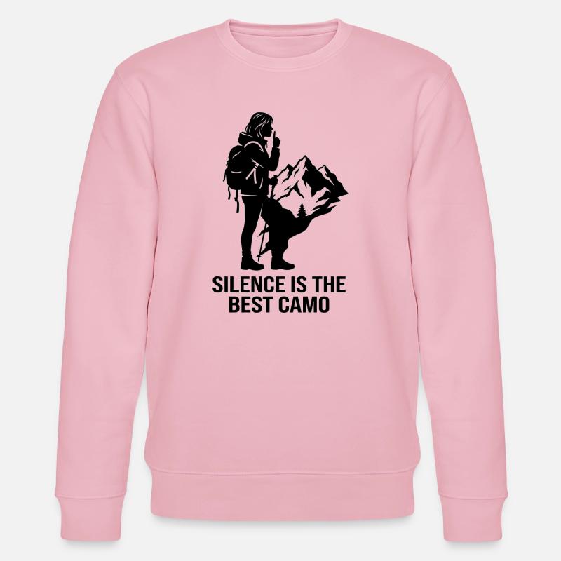 Schweigen ist der beste Tarnbergwanderer - Stanley/Stella Unisex Bio-Sweatshirt CHANGER  - Hellrosa